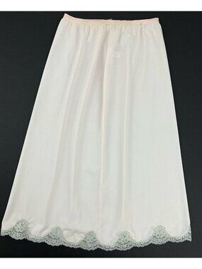 Vintage Van Raalte Women's S Half Slip Nylon Pink Silky